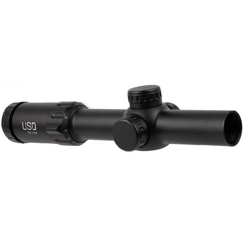 US Optics TS-8X 1-8x24mm 30 mm Tube Digital Red SFP Simple Crosshair 2 MOA Red Dot Riflescope TS-8X SFP